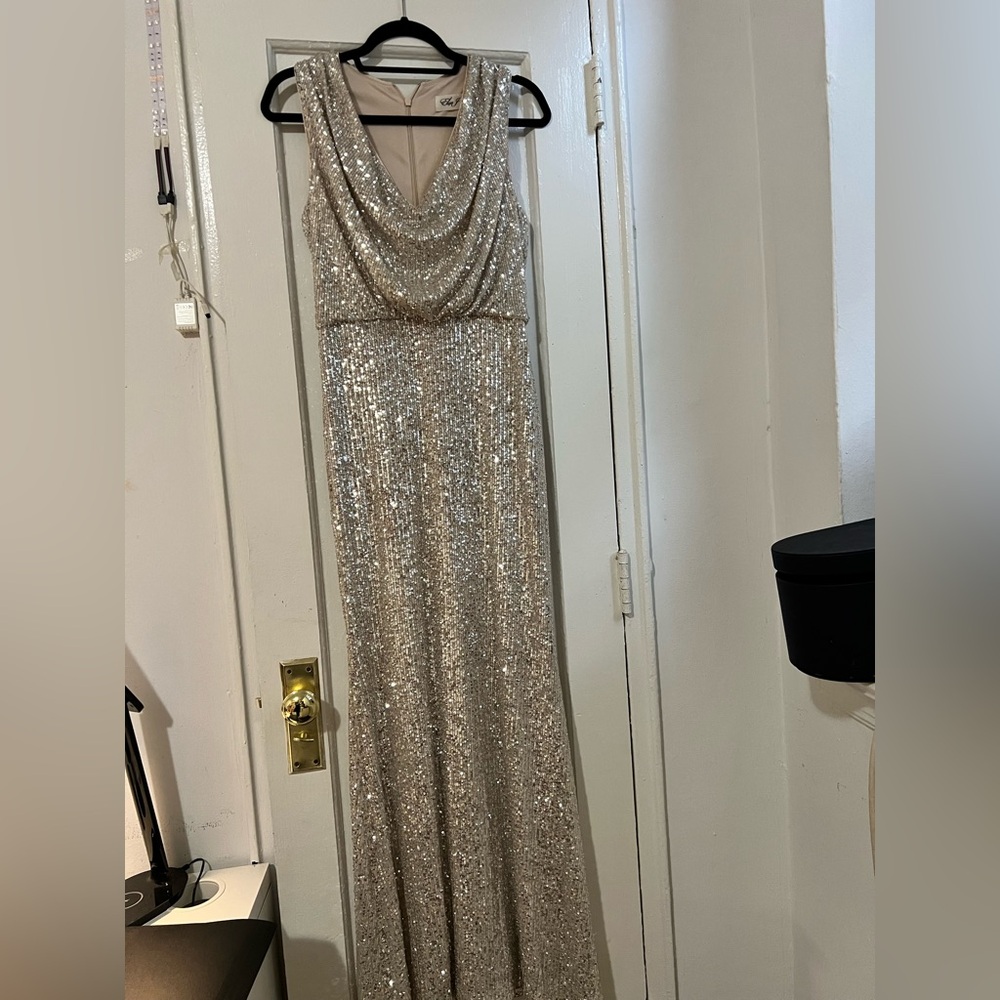 Eliza J Silver Sequin Dress